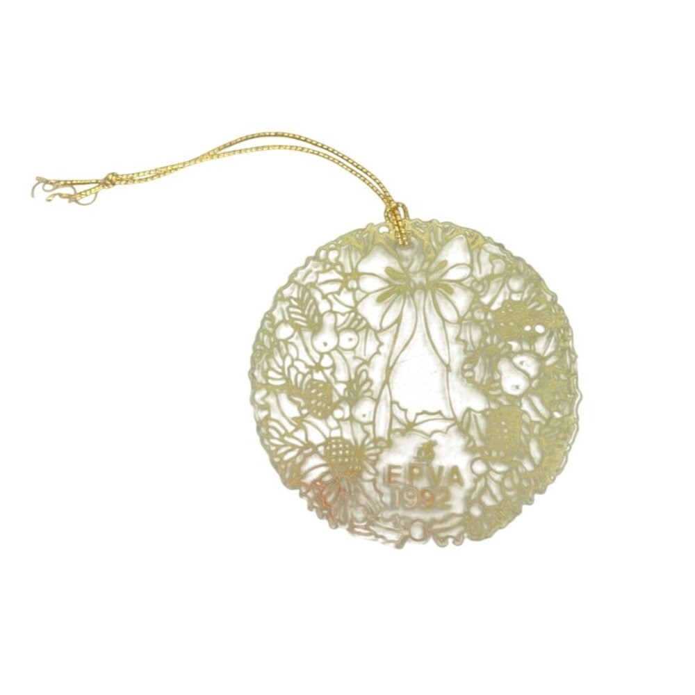 Vintage David Howell & Company Filigree Christmas Ornament Metal EPVA 1992